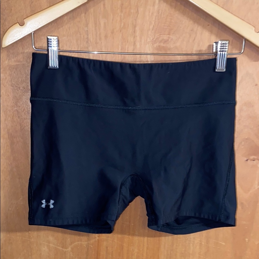 Under Armour Black Bike Shorts Moisture-Wicking Compression
